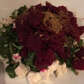 Gluten-free beet salad from Arte Cafe